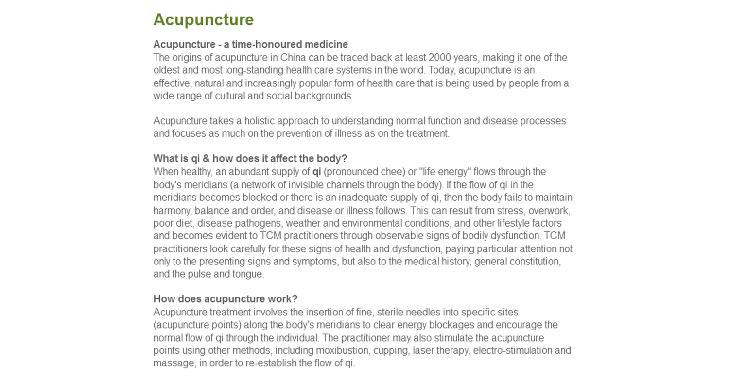 Acupuncture Canberra